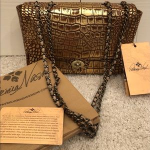 PATRICIA NASH Metallic Gold Lorenza Crossbody